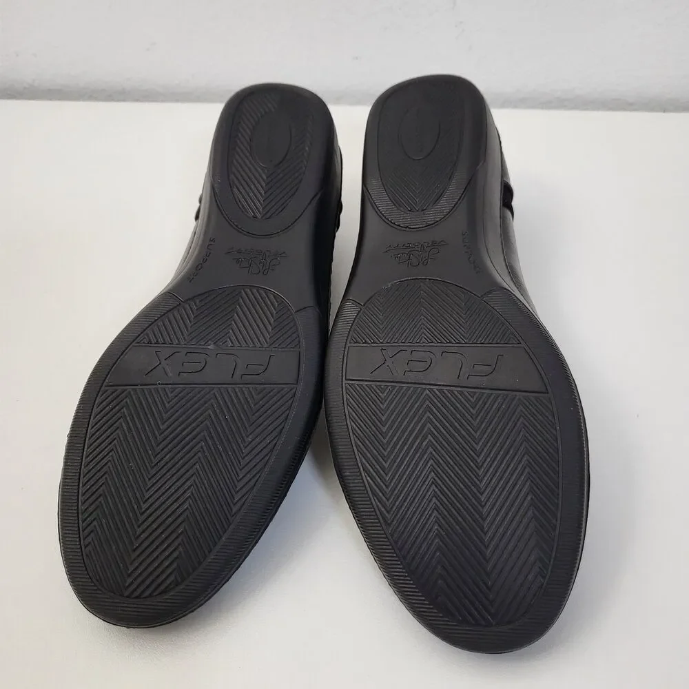 LIFE STRIDE Indeed Flats Womens 8.5 Classic Black Comfort Shoes Office Career